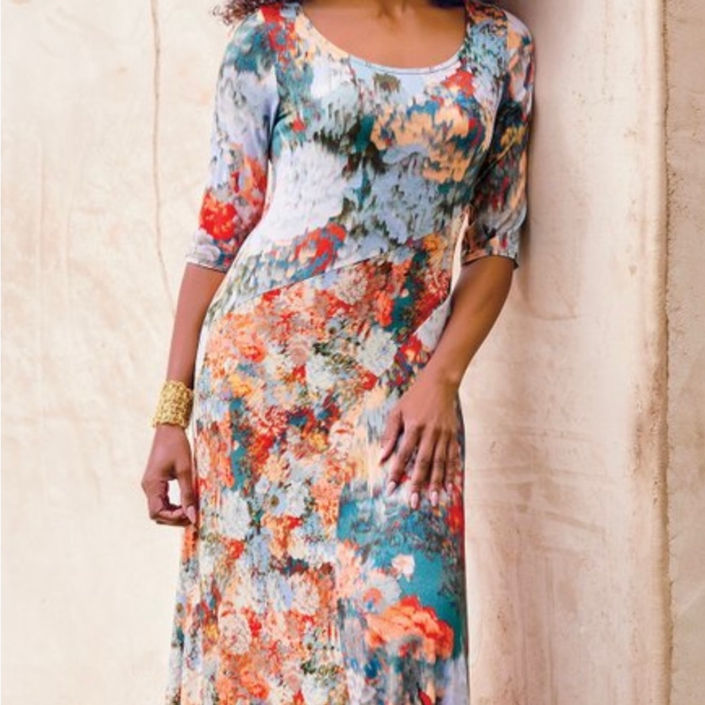 Soft surroundings size 1x dress multi color Nanette